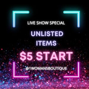 Live Show Special Unlisted Items